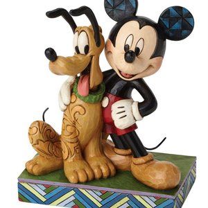 Disney Traditions Jim Shore Mickey Mouse and Pluto Figurine 6" - NEW -